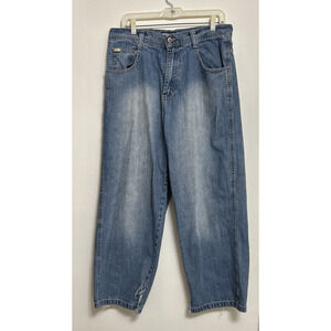 Vintage South Pole Jeans Mens 32 X 28 Baggy Y2K Skate Pants Torn Hems RN82628